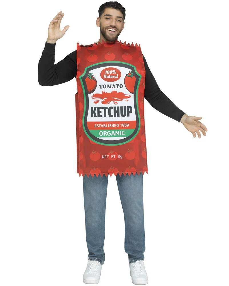 Mustard and Ketchup Adult Couple Costume - Image 3