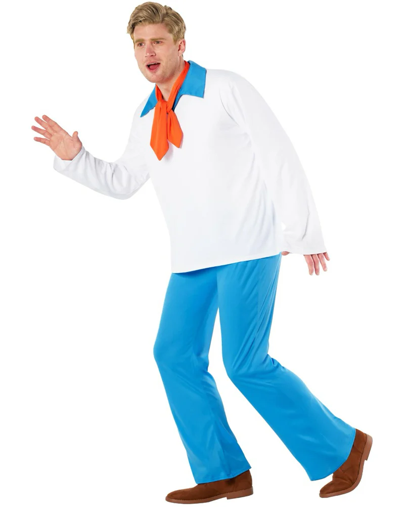 Mystery Cartoon Guy White Mens Costume - Image 2