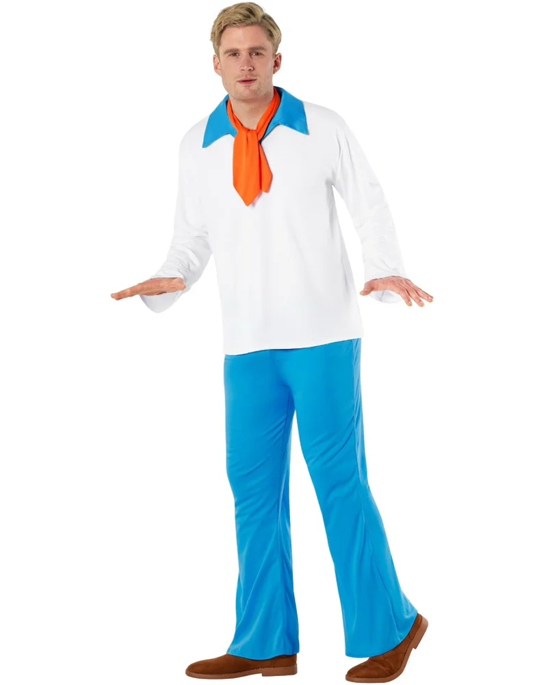 Mystery Cartoon Guy White Mens Costume - Image 4