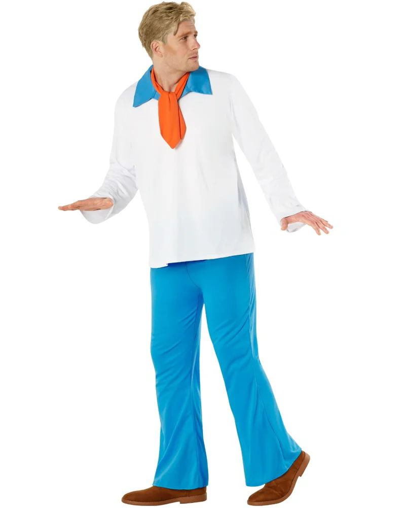 Mystery Cartoon Guy White Mens Costume - Image 5
