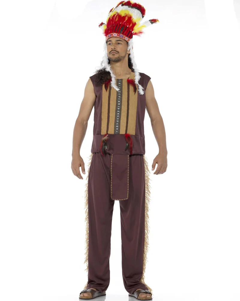 Native American Chief Mens Costume - Image 2