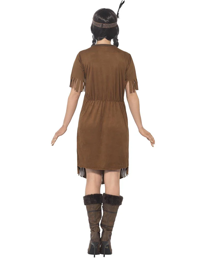 Native Inspired Warrior Princess Womens Costume - Image 2