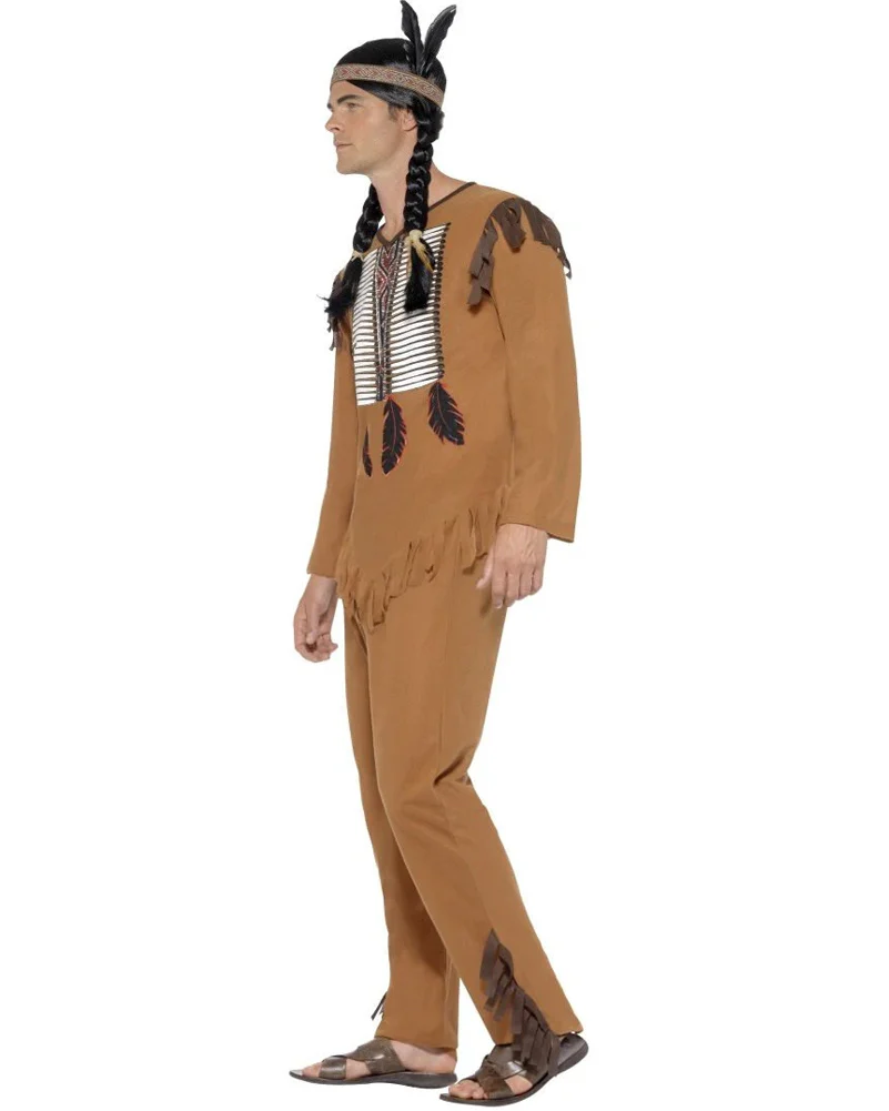 Native Western Warrior Mens Costume - Image 2