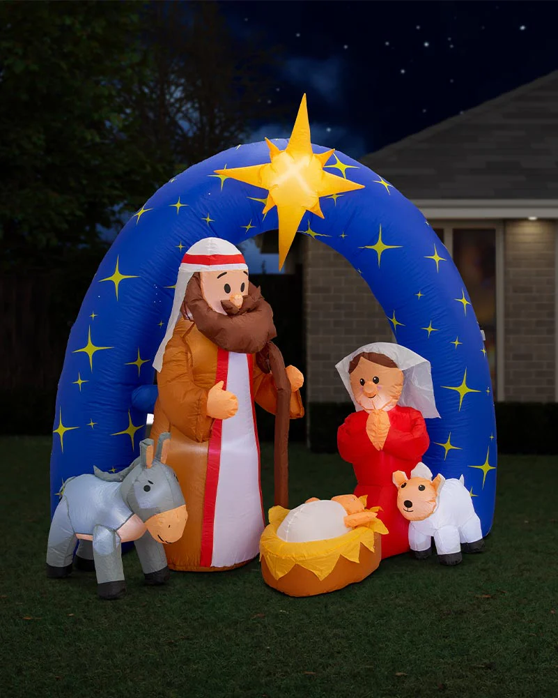 Nativity Night Scene Inflatable Christmas Decoration - Image 2