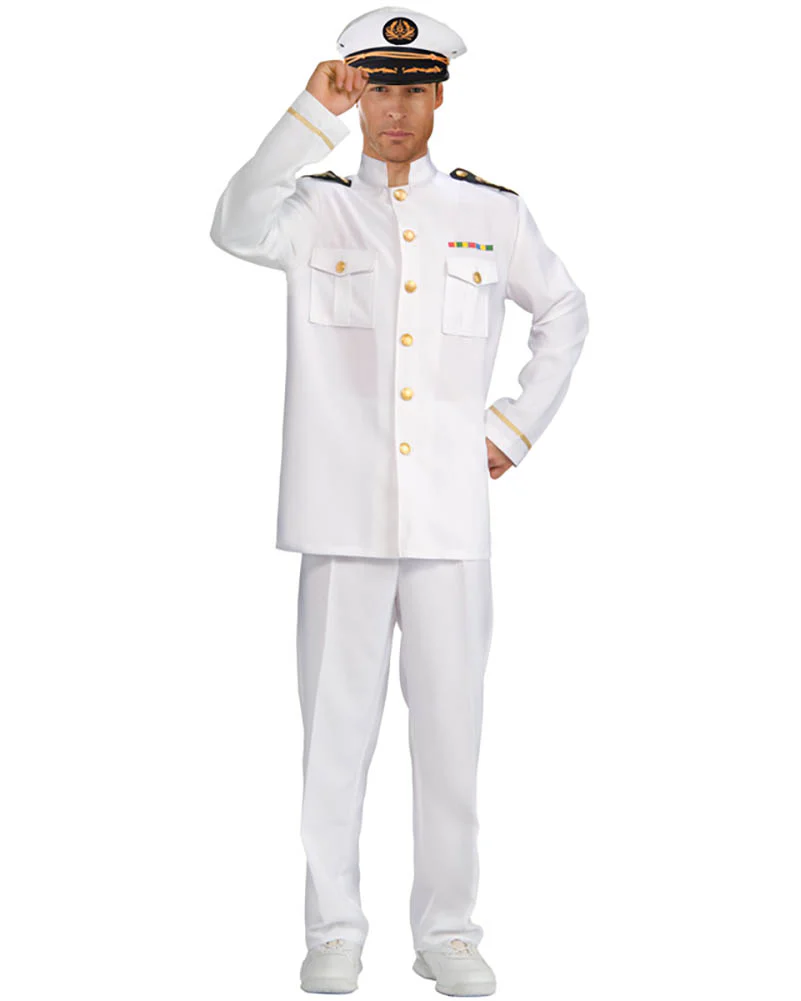 Navy Captain Cruise Mens Plus Size Costume
