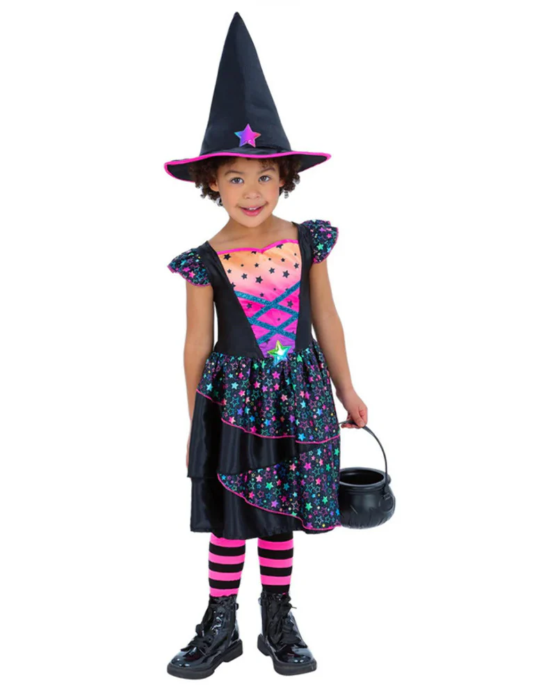 Neon Star Witch Girls Book Week Costume