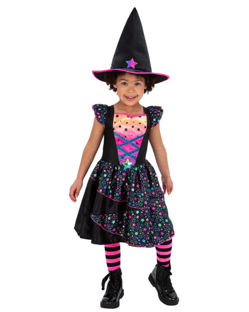 Neon Star Witch Girls Book Week Costume - Image 2