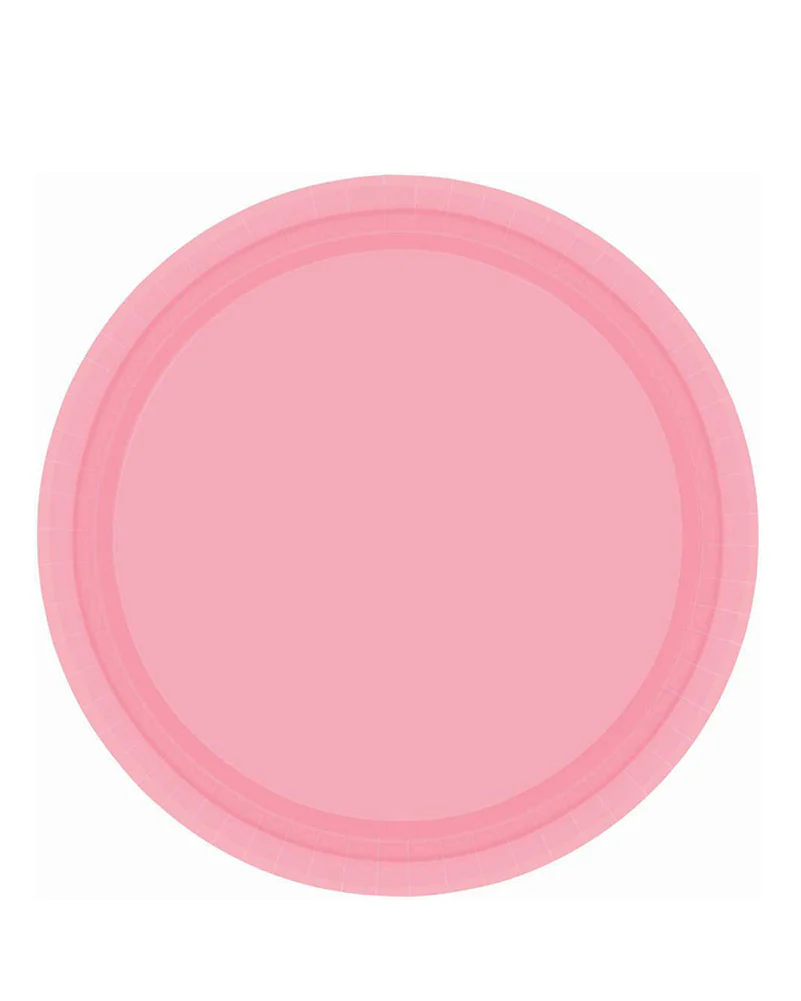 New Pink 23cm Round Paper Plates Pack of 20