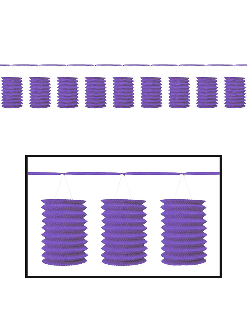 New Purple Paper Lantern Garland