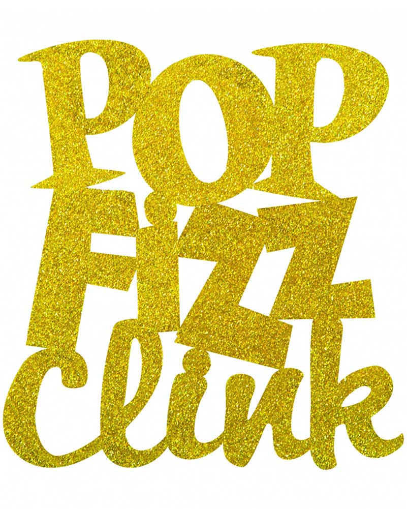 New Year Mini Glitter Cutouts Pack of 6 - Image 2