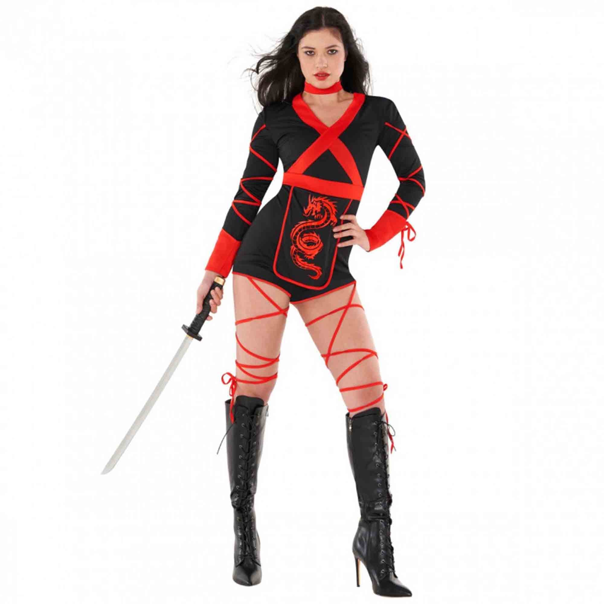 Ninja Playsuit Womens Costume Size 12-14