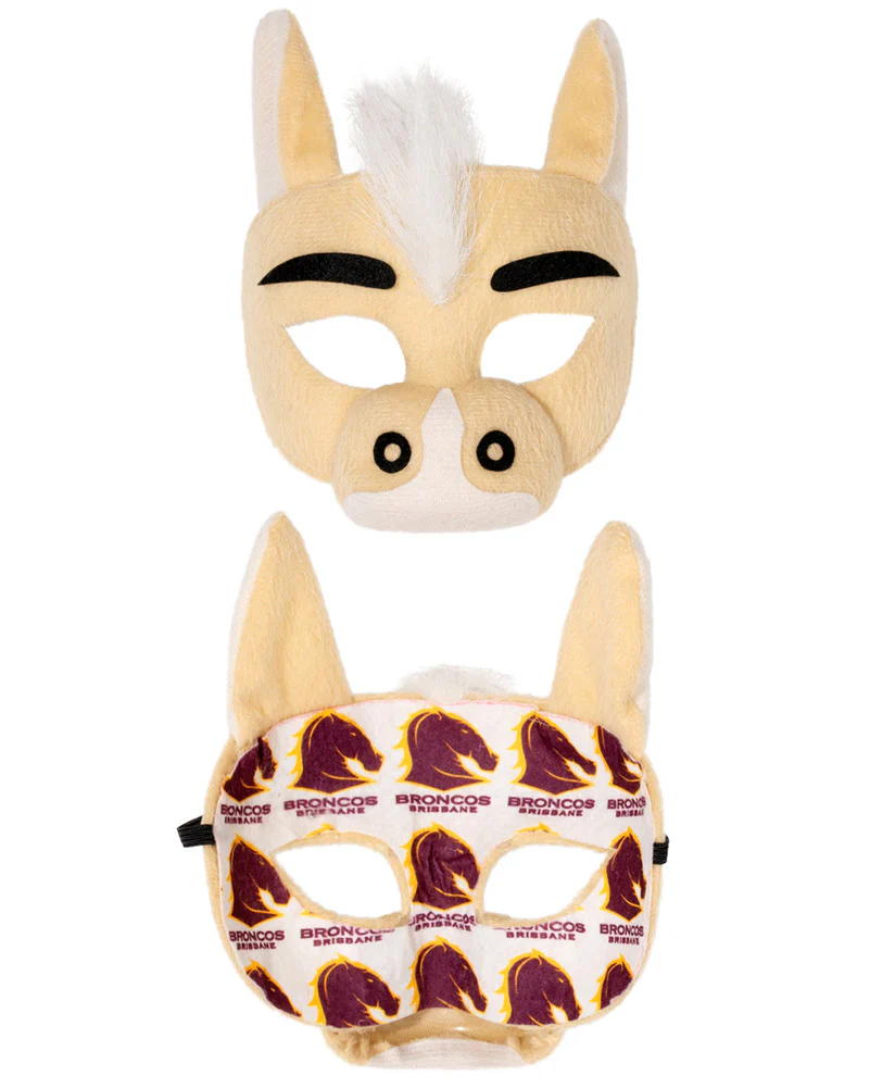 NRL Broncos Mascot Kids Mask - Image 2