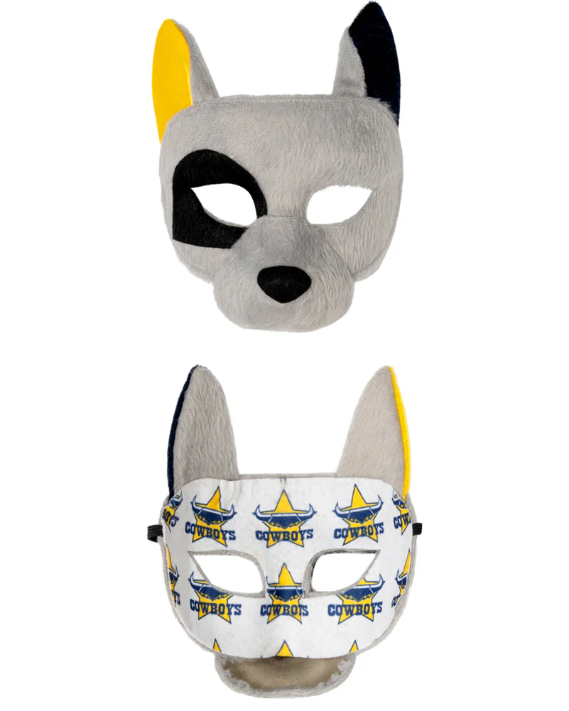 NRL Cowboys Mascot Kids Mask - Image 2