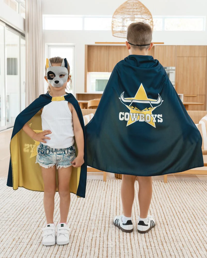 NRL Cowboys Mascot Kids Mask - Image 4