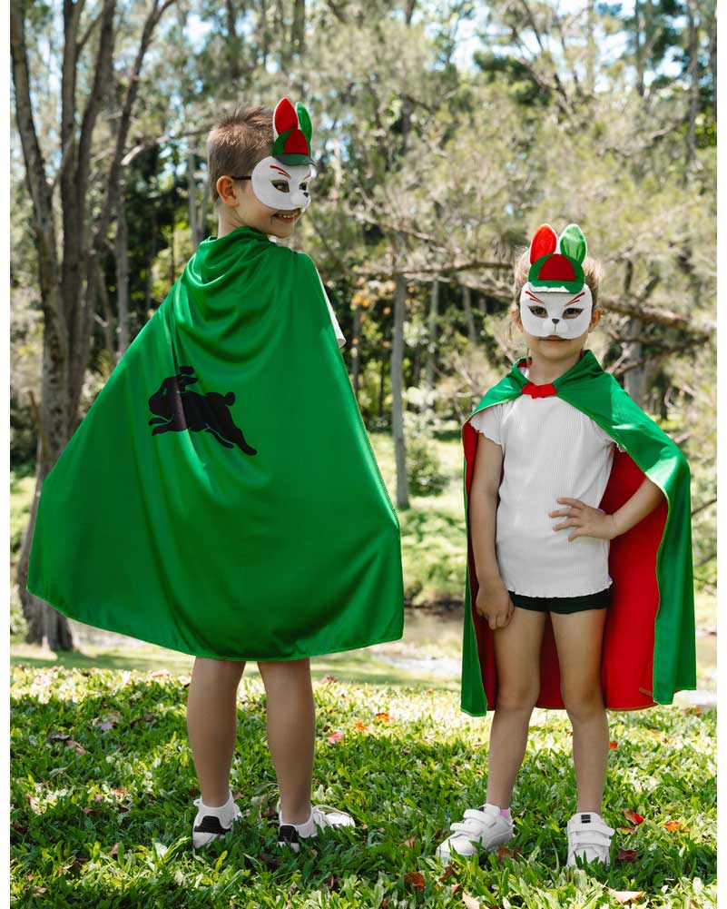 NRL Rabbitohs Supporter Kids Cape - Image 2