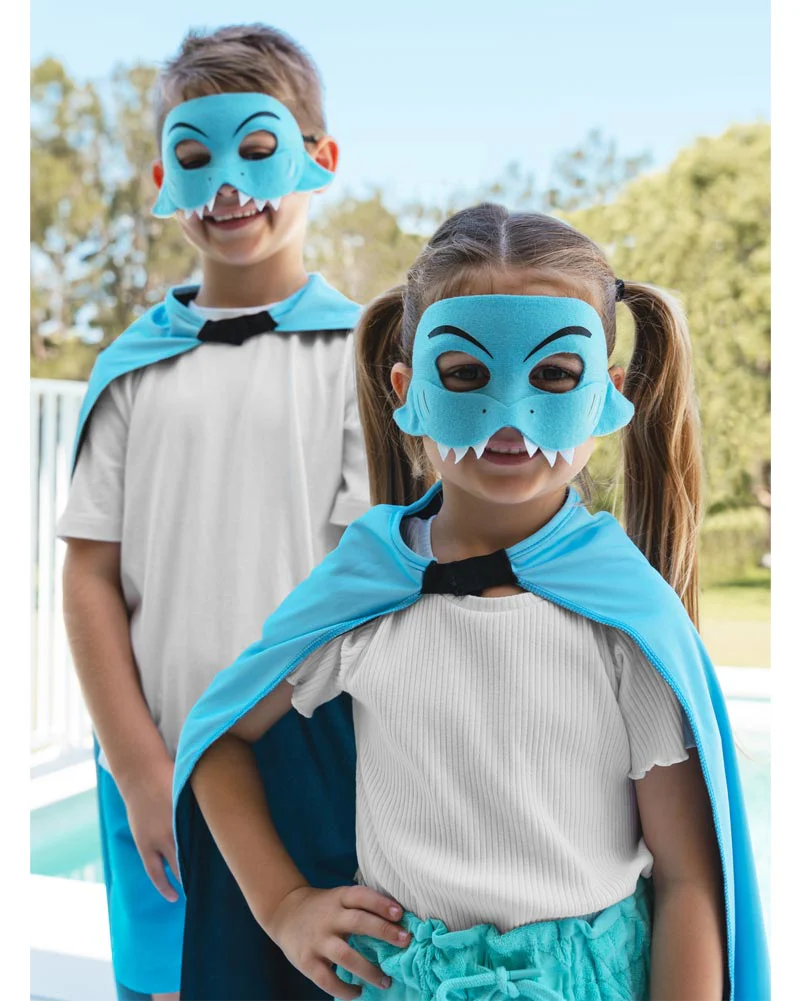 NRL Sharks Mascot Kids Mask - Image 3