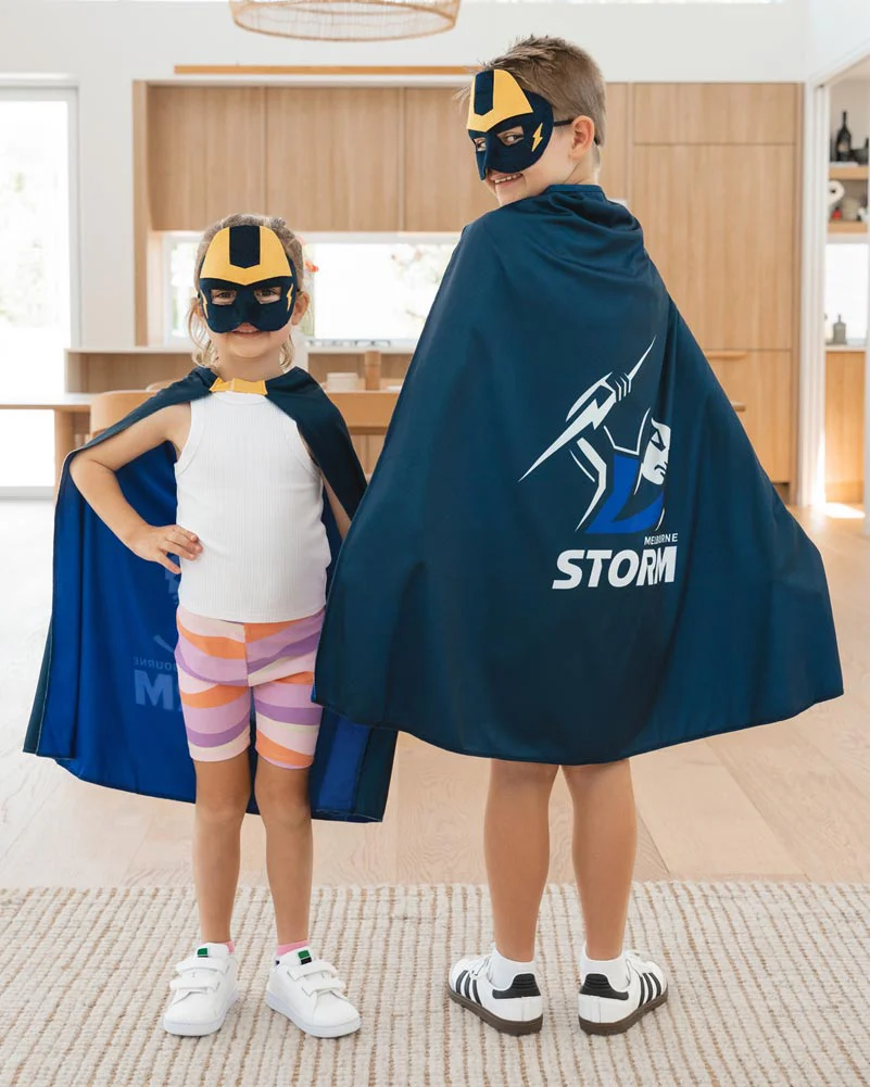 NRL Storm Supporter Kids Cape - Image 3