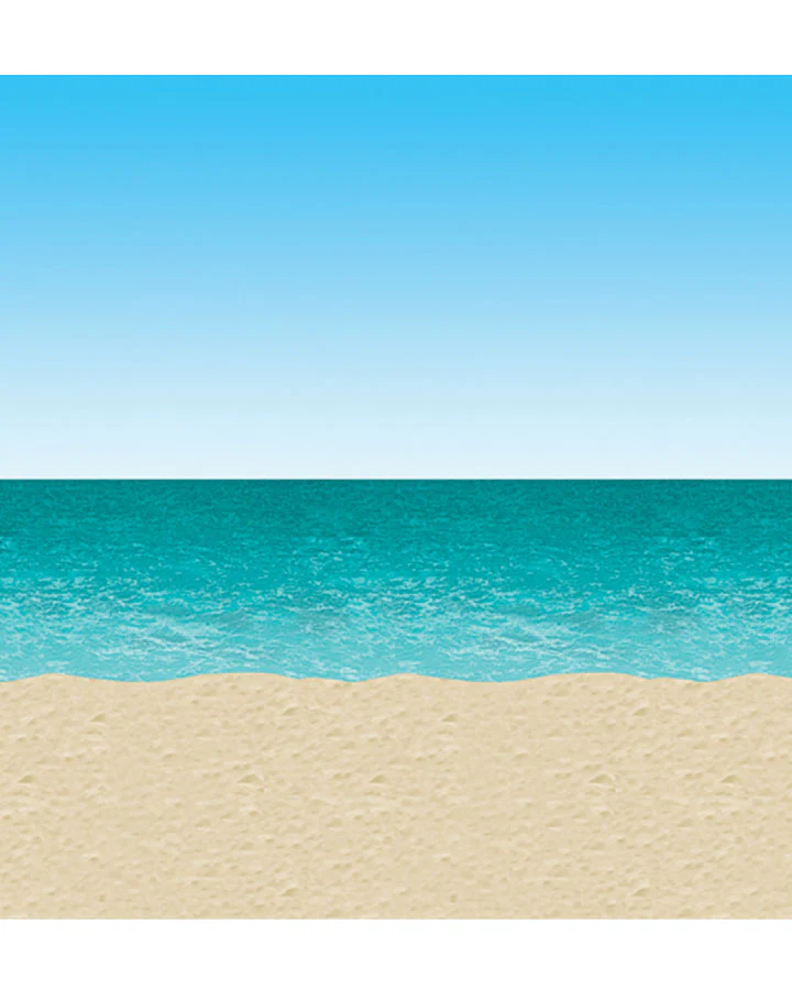 Ocean and Beach Back Drop 9m