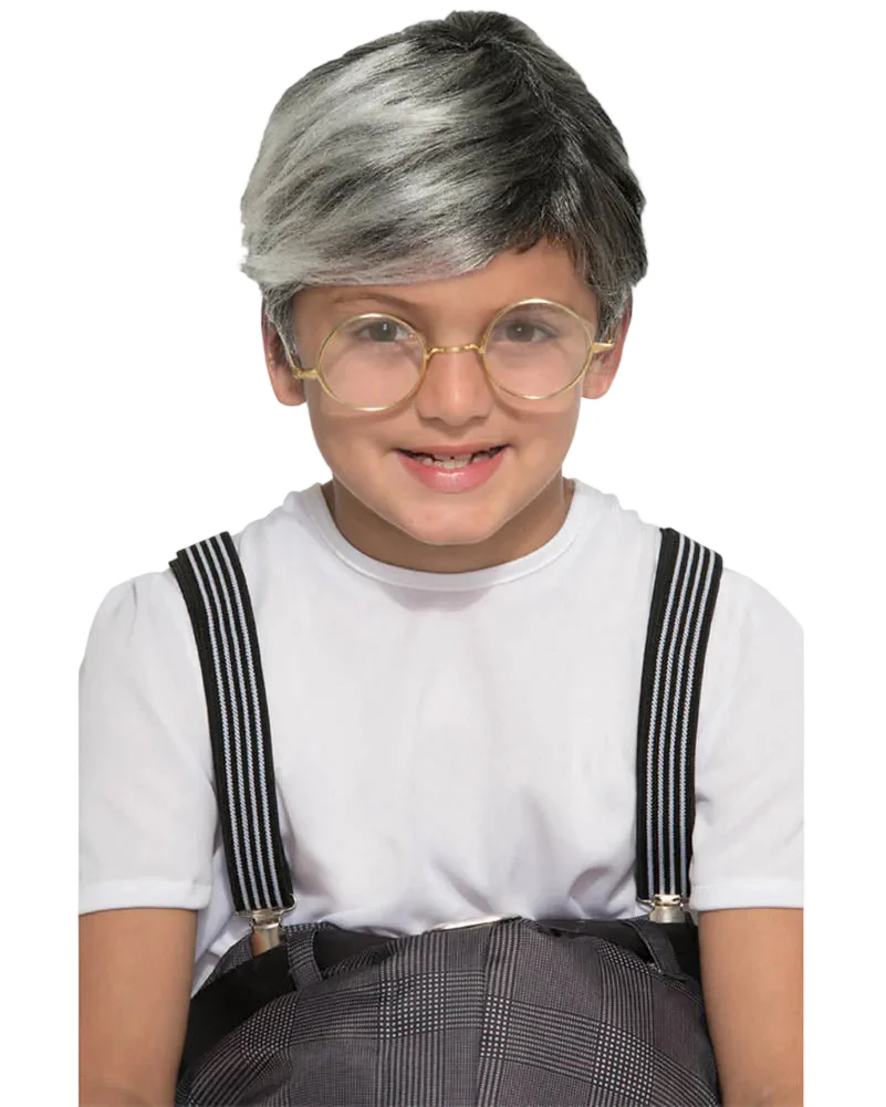 Old Man Grey Kids Wig
