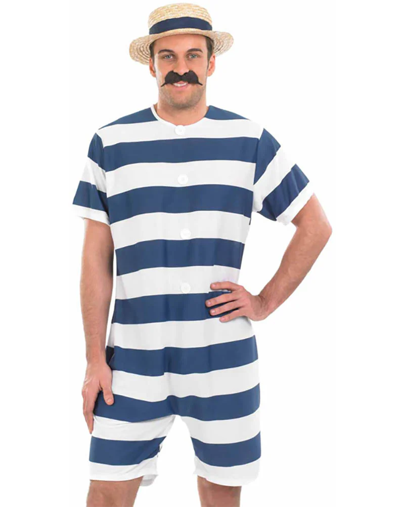 Old Time Bathing Suit Mens Costume - Image 3