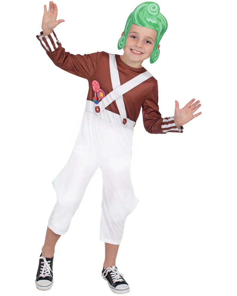 Willy Wonka and the Chocolate Factory Oompa Loompa Kids Book Week Costume - Image 2