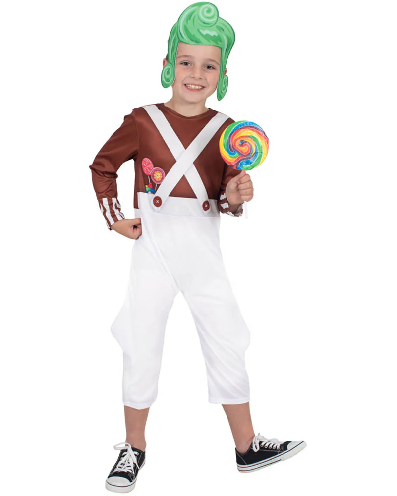 Willy Wonka and the Chocolate Factory Oompa Loompa Kids Book Week Costume - Image 4