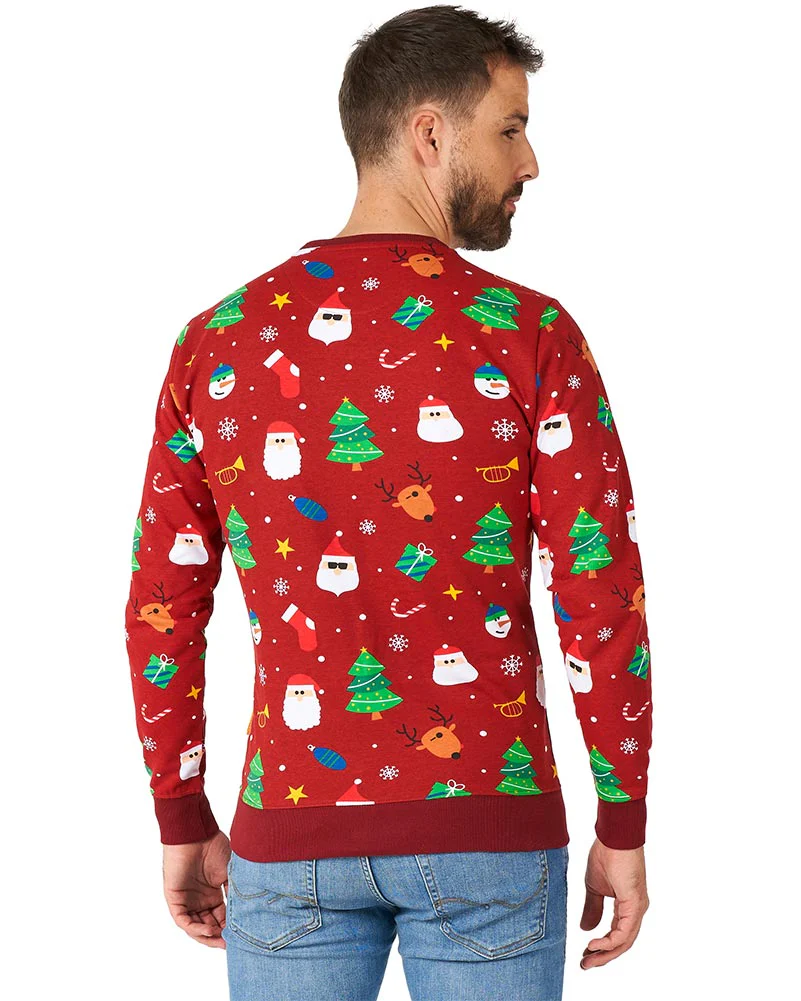 Opposuit Festivity Red Mens Christmas Sweater - Image 3