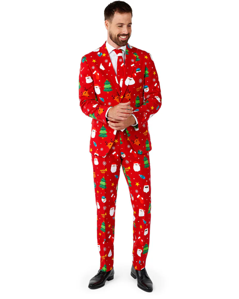 Opposuit Festivity Red Premium Mens Christmas Suit - Image 5
