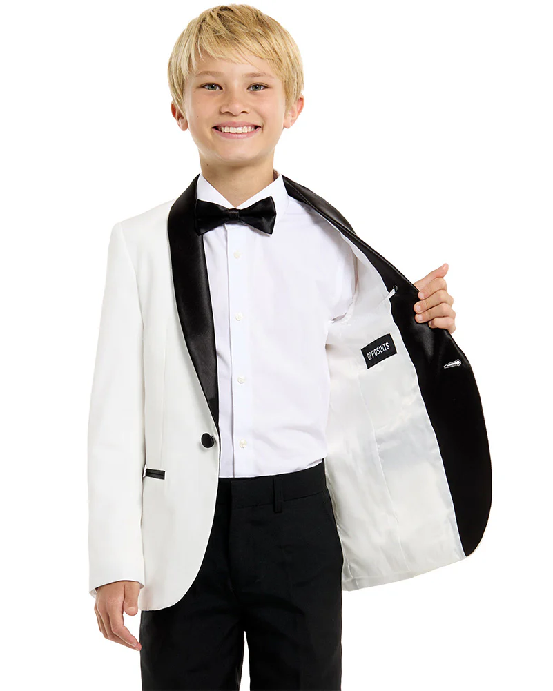 70s Opposuit Pearly White Premium Teen Boys Costume - Image 3