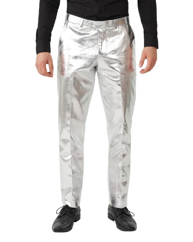 70s Opposuit Shiny Silver Premium Mens Suit - Image 6