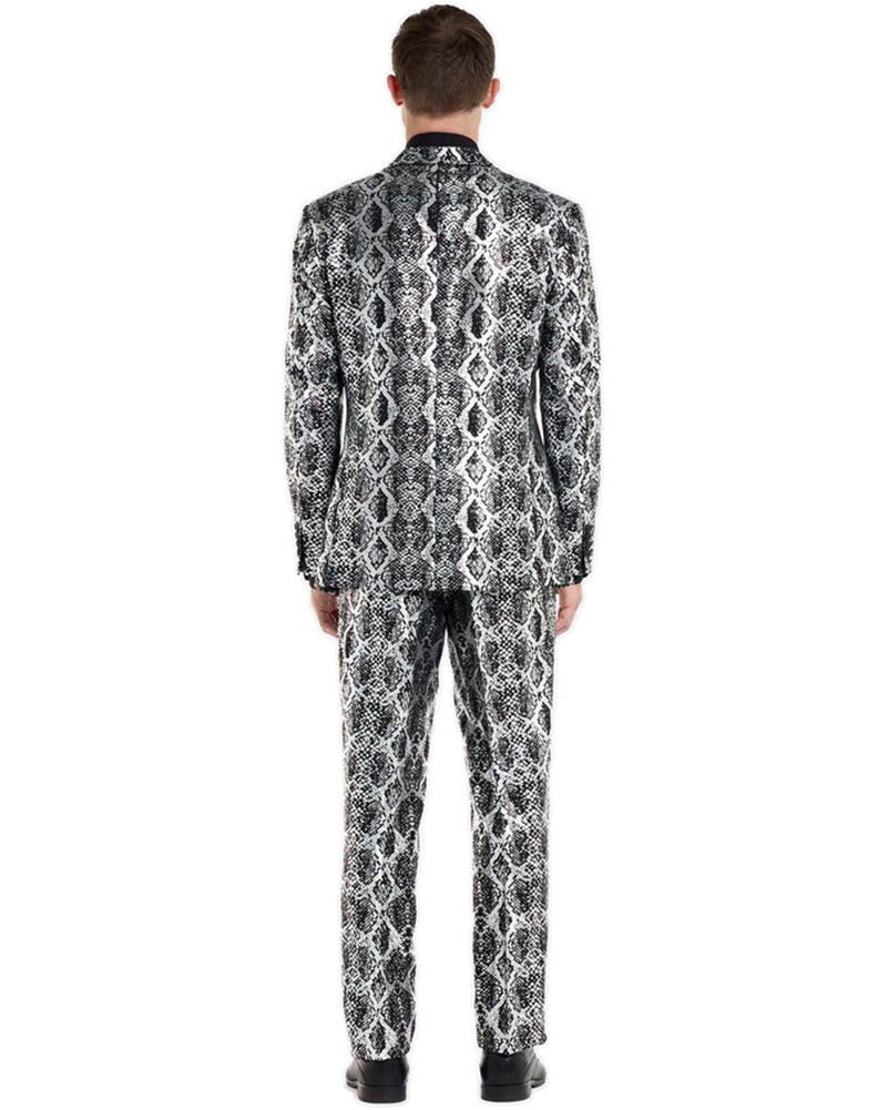 Opposuit Shiny Silver Snake Premium Mens Suit - Image 2