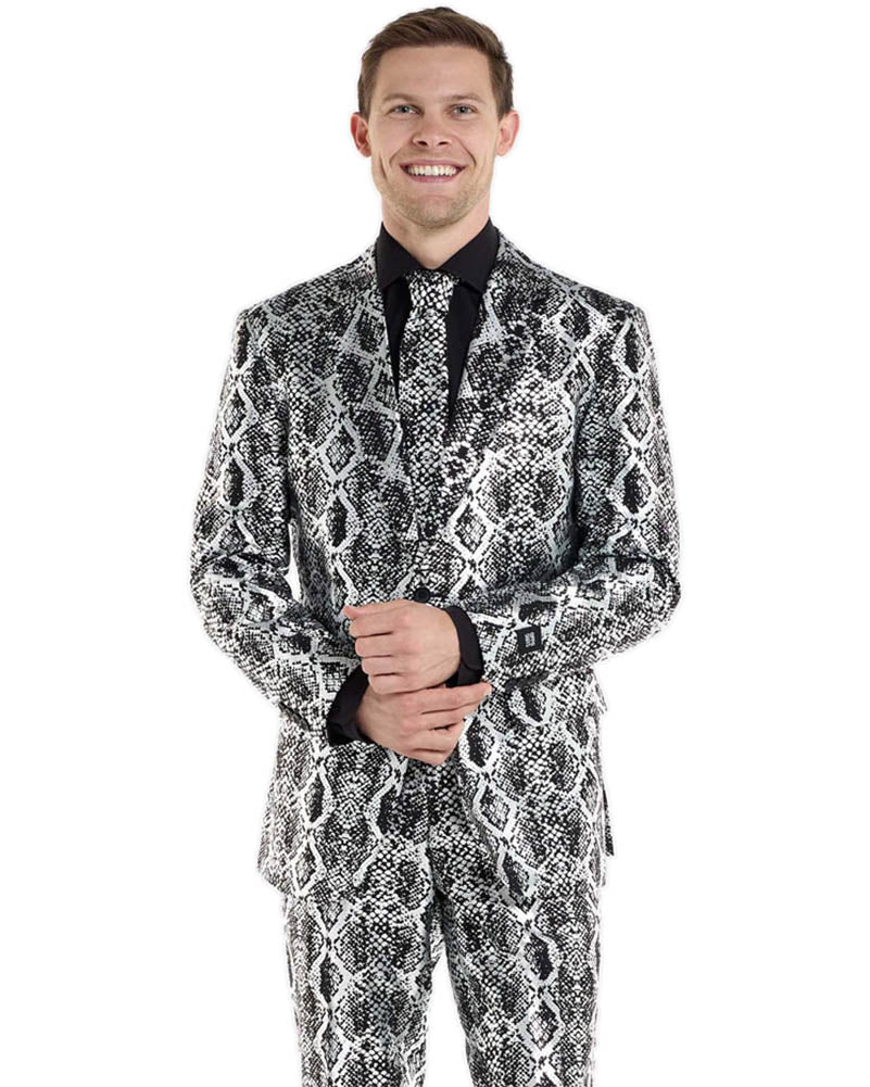 Opposuit Shiny Silver Snake Premium Mens Suit - Image 7