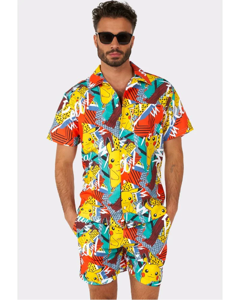 Opposuit Summer Pika Pikachu Mens Swim Suit - Image 3