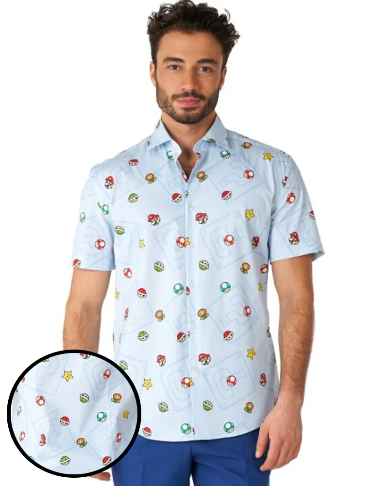 Opposuit Summer Super Mario Icons Mens Shirt
