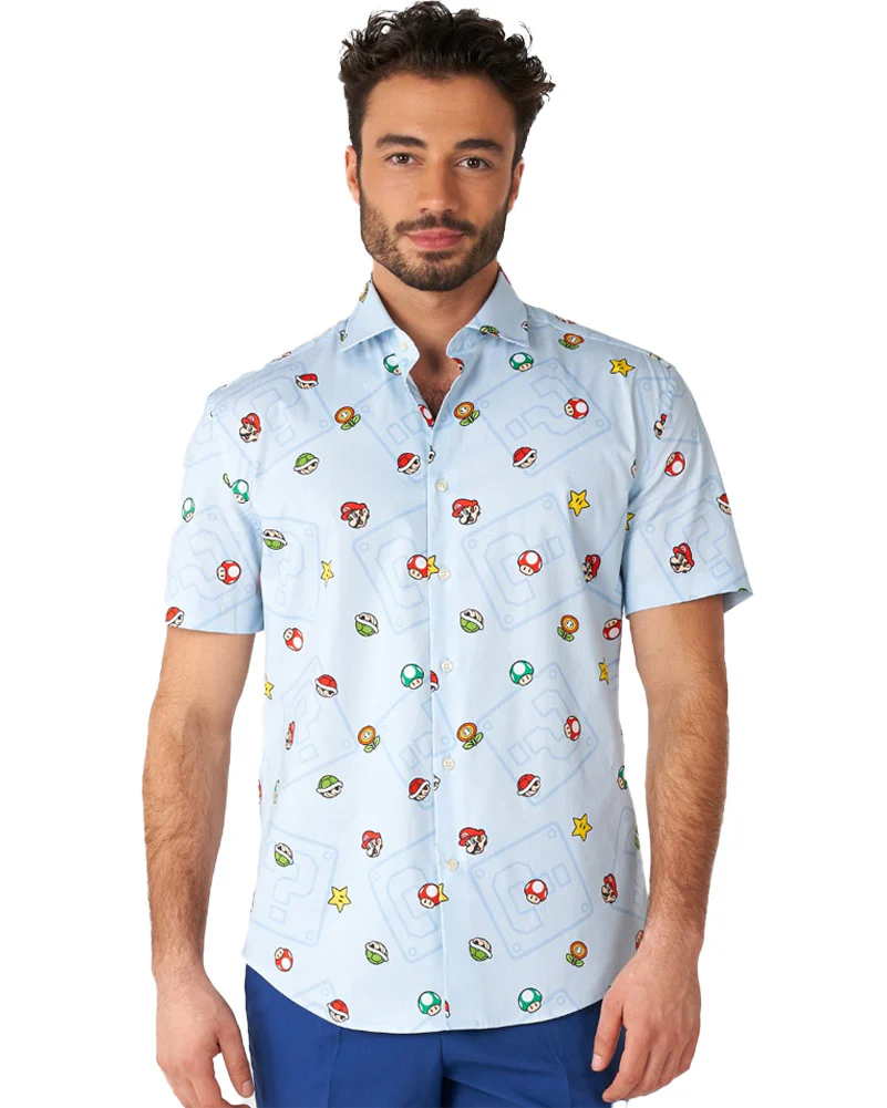 Opposuit Summer Super Mario Icons Mens Shirt - Image 2
