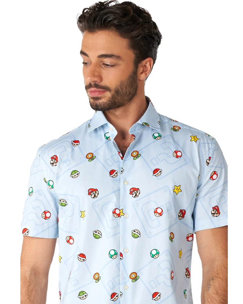 Opposuit Summer Super Mario Icons Mens Shirt - Image 4
