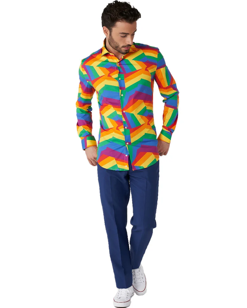 Opposuit Zig Zag Rainbow Mens Shirt - Image 7