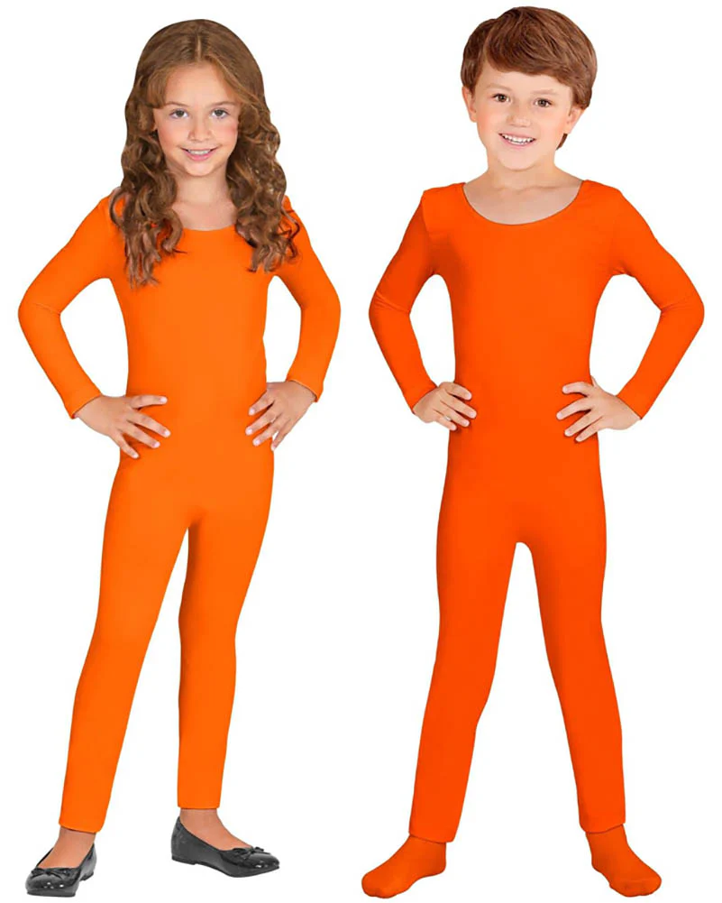 Orange Bodysuit Kids Costume