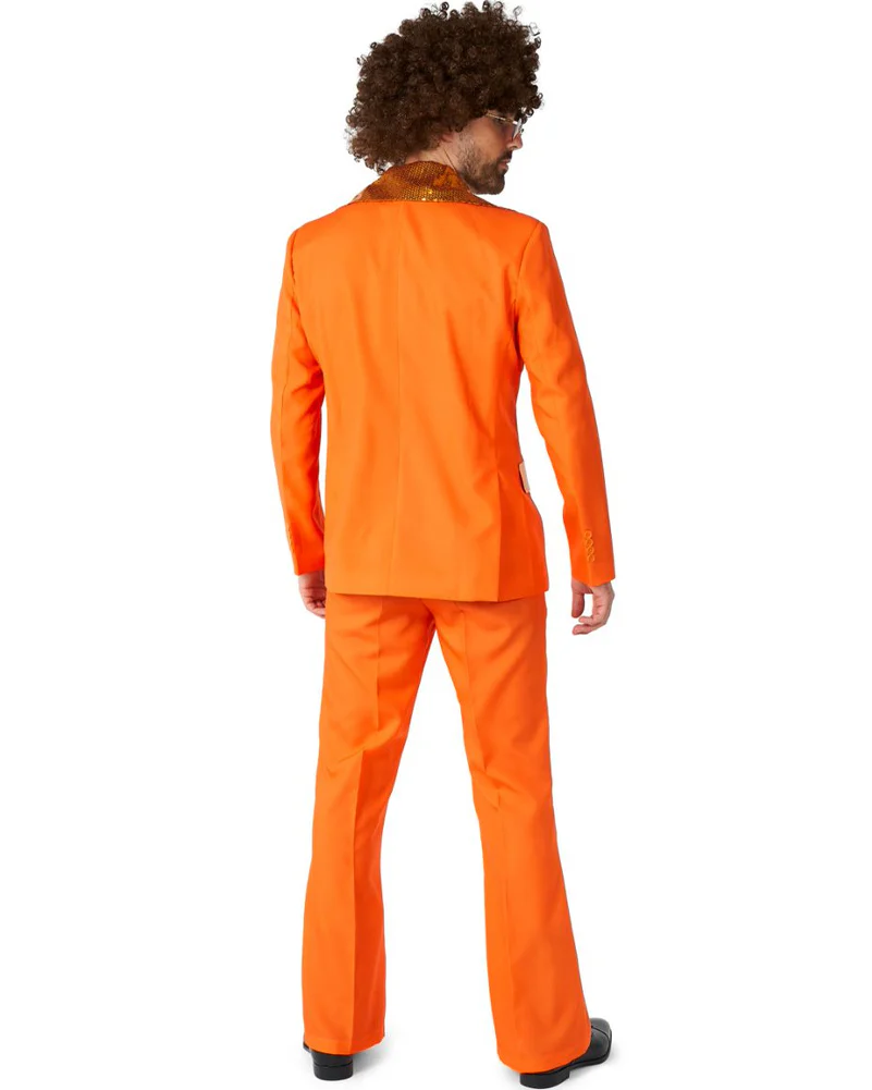 70s Orange Disco Mens Suitmeister - Image 4