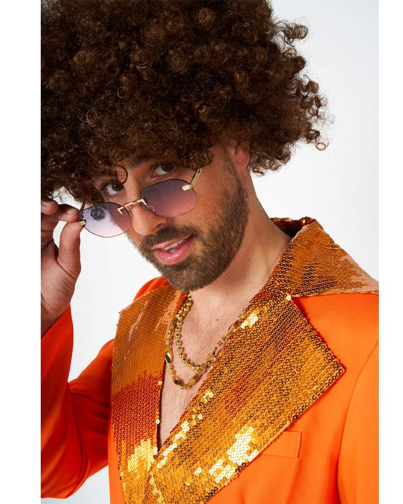 70s Orange Disco Mens Suitmeister - Image 5