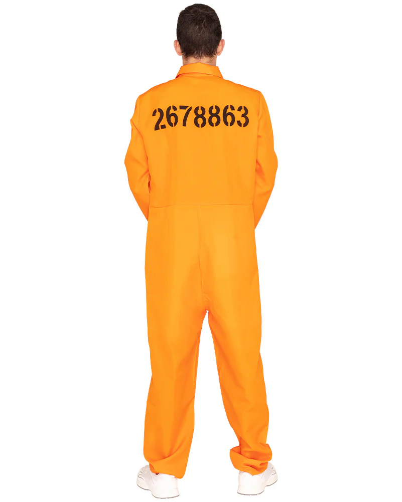 Orange Prisoner Jumpsuit Adult Costume - Image 2