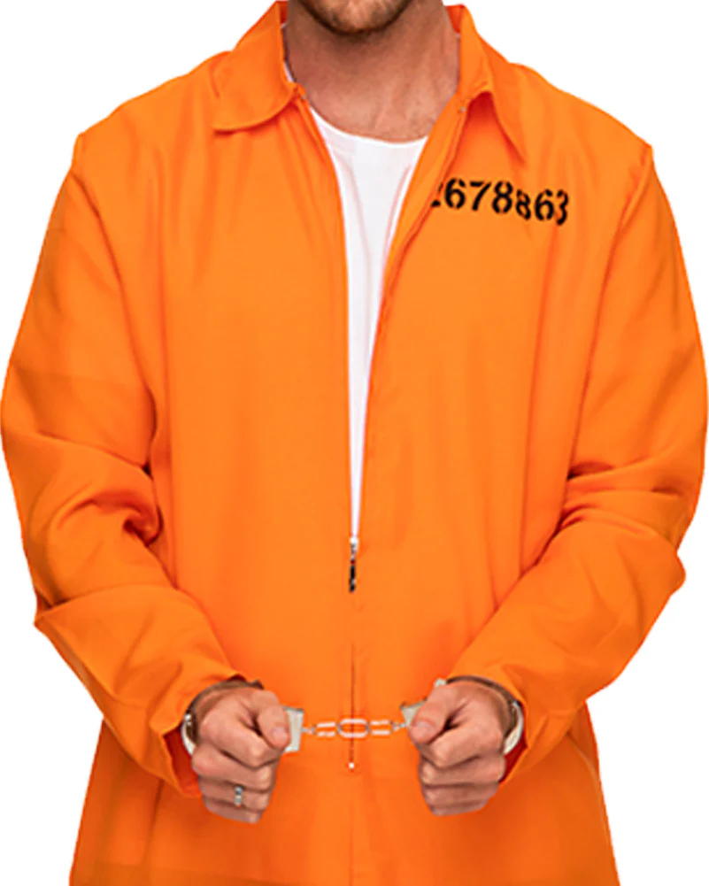 Orange Prisoner Jumpsuit Adult Costume - Image 3