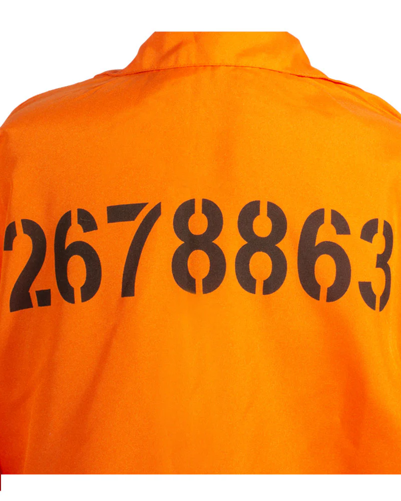 Orange Prisoner Jumpsuit Adult Plus Size Costume - Image 6