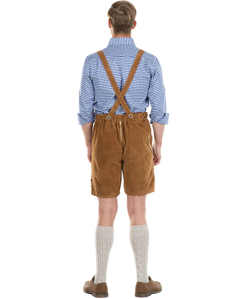 Oskar Deluxe Tan Lederhosen Plus Size Mens Costume - Image 4