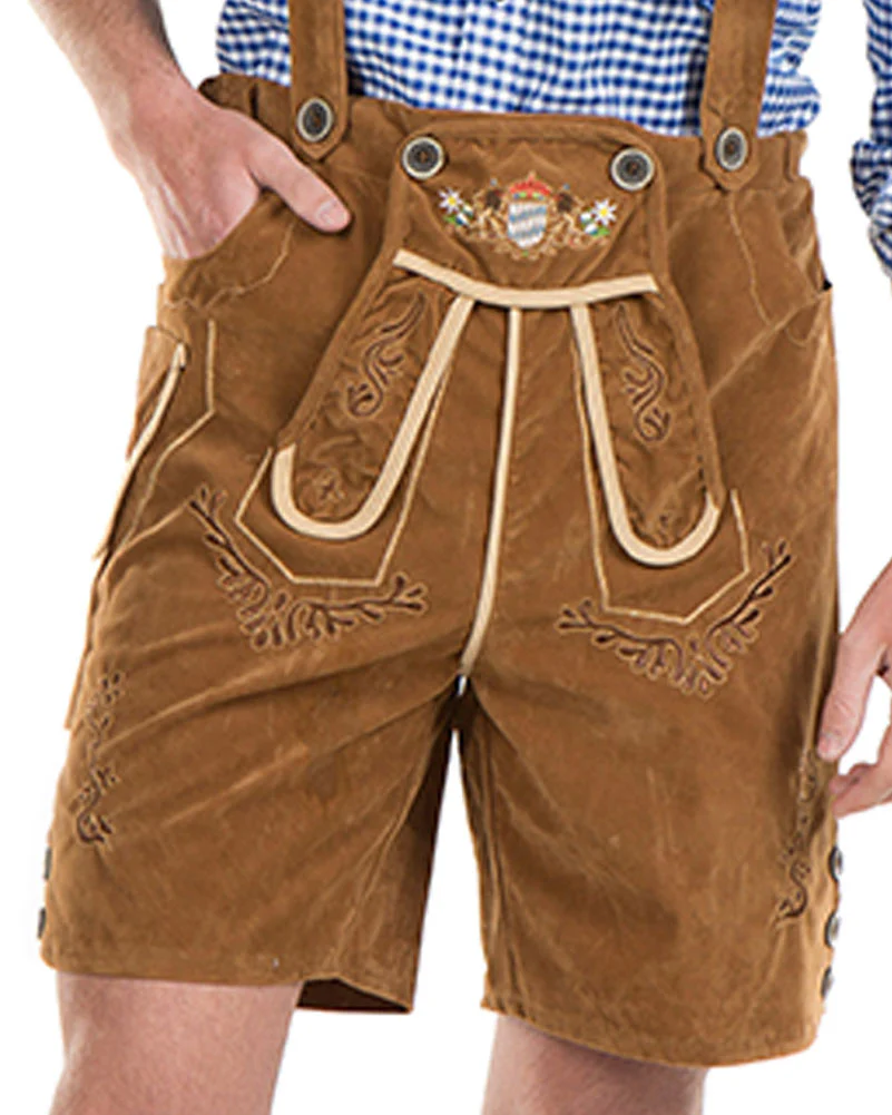 Oskar Deluxe Tan Lederhosen Plus Size Mens Costume - Image 7