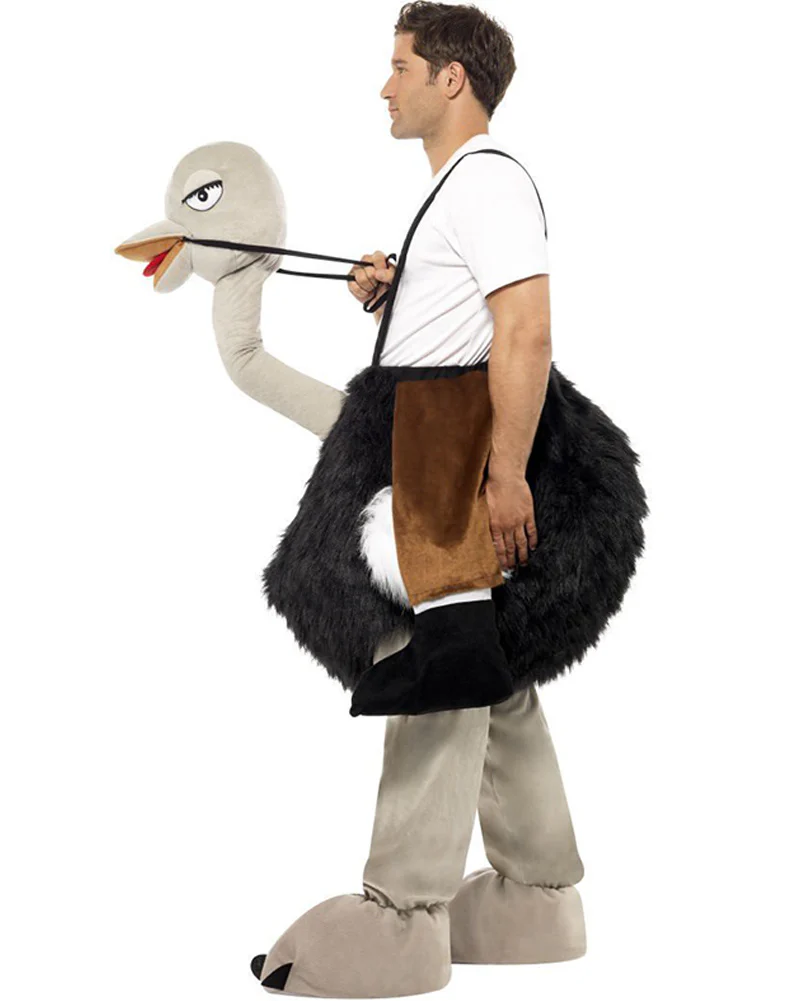 Ostrich Ride On Mens Costume - Image 3