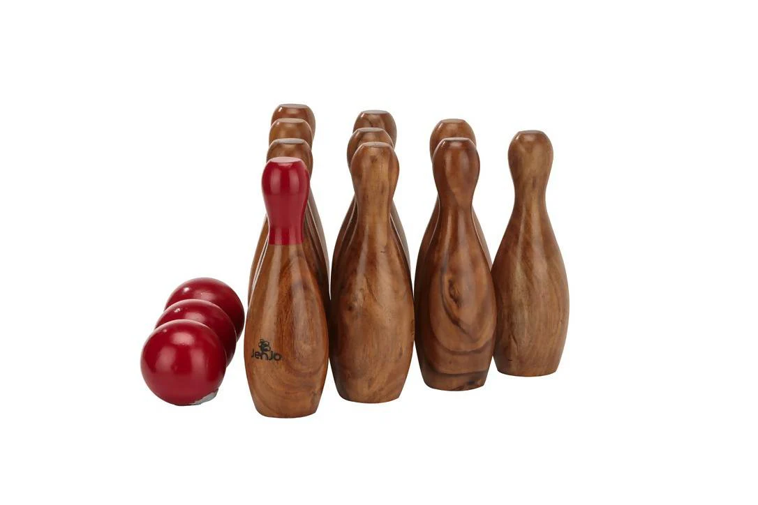 Outdoor Wooden Skittles Bowling Lawn Game Set - Image 2