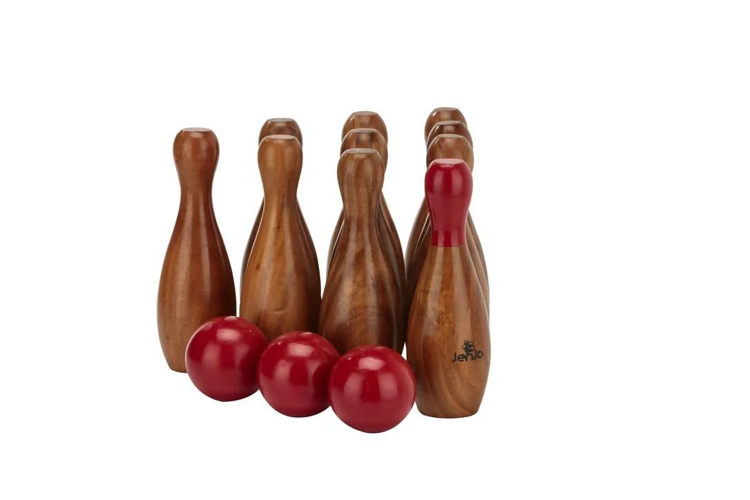 Outdoor Wooden Skittles Bowling Lawn Game Set - Image 3