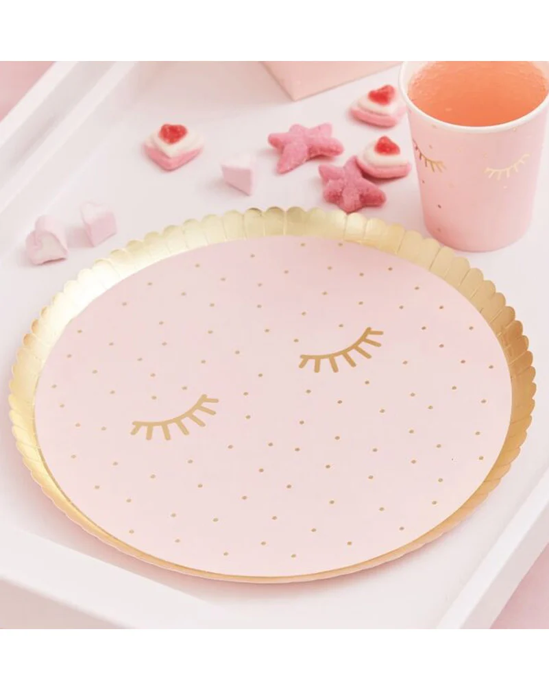 Pamper Party 21cm Round Paper Plates Pack of 8 - Image 2