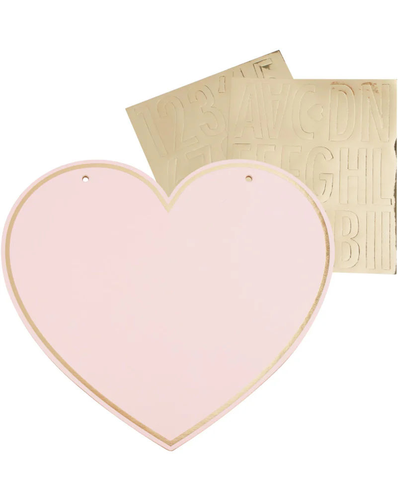 Pamper Party Pink Customisable Heart Name Sign Pack of 4